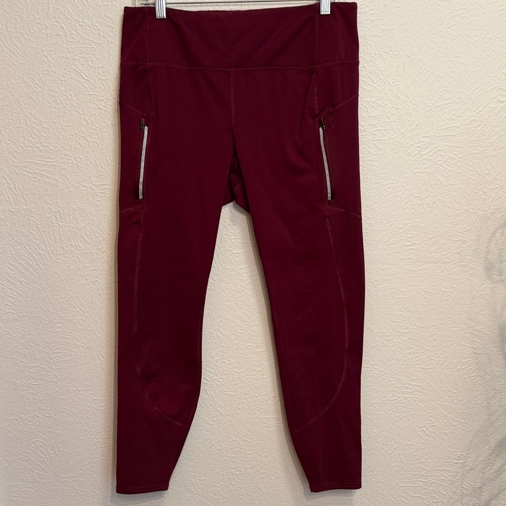 🏃‍♀️🏃‍♀️🏃‍♀️3 for 12$🏃‍♀️🏃‍♀️🏃‍♀️Members Mark Burgundy Athletic Leggings -XL
